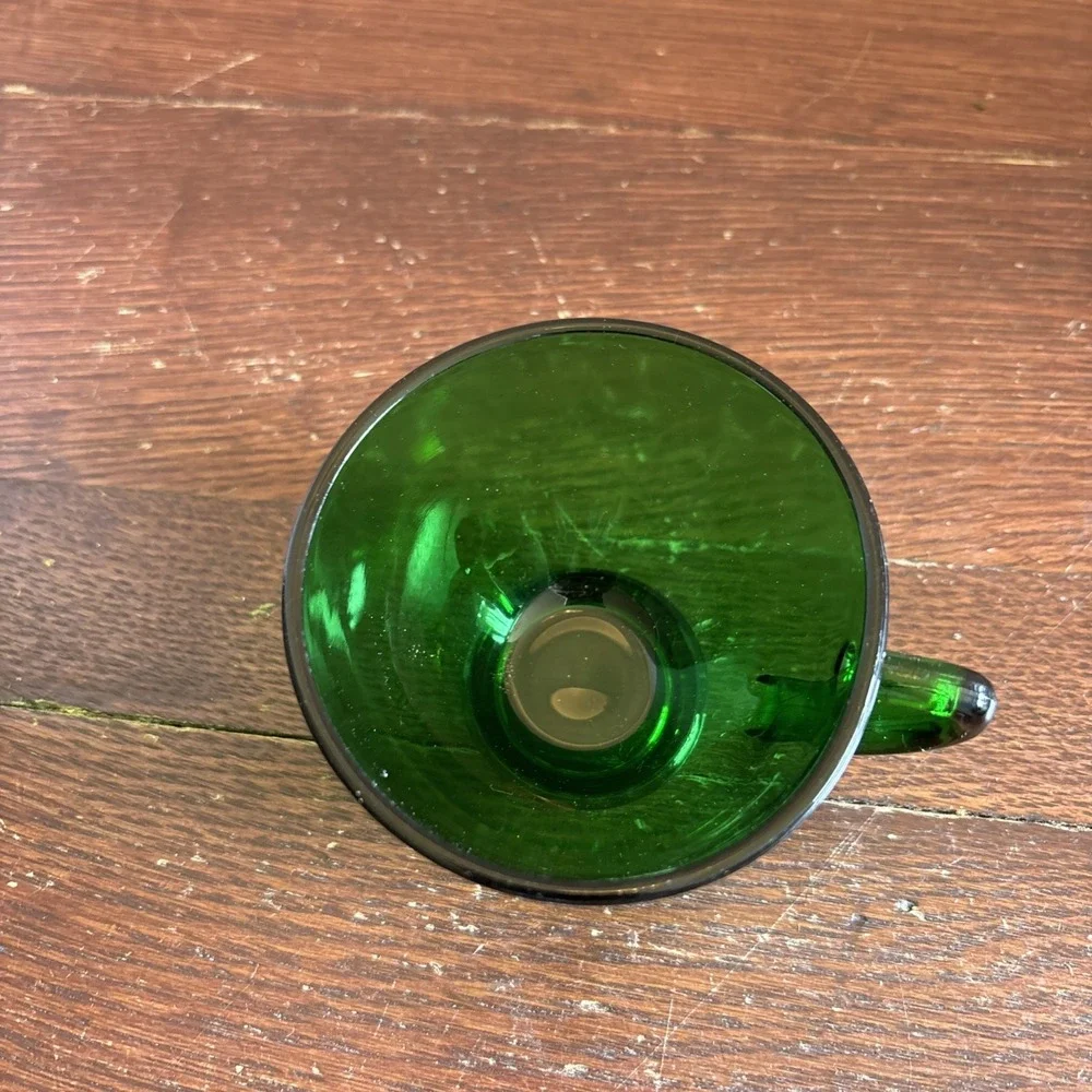 Vintage Anchor‎ Hocking Forest Green Glass Punch Cup 3 1/4